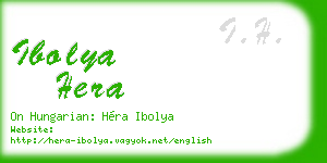 ibolya hera business card